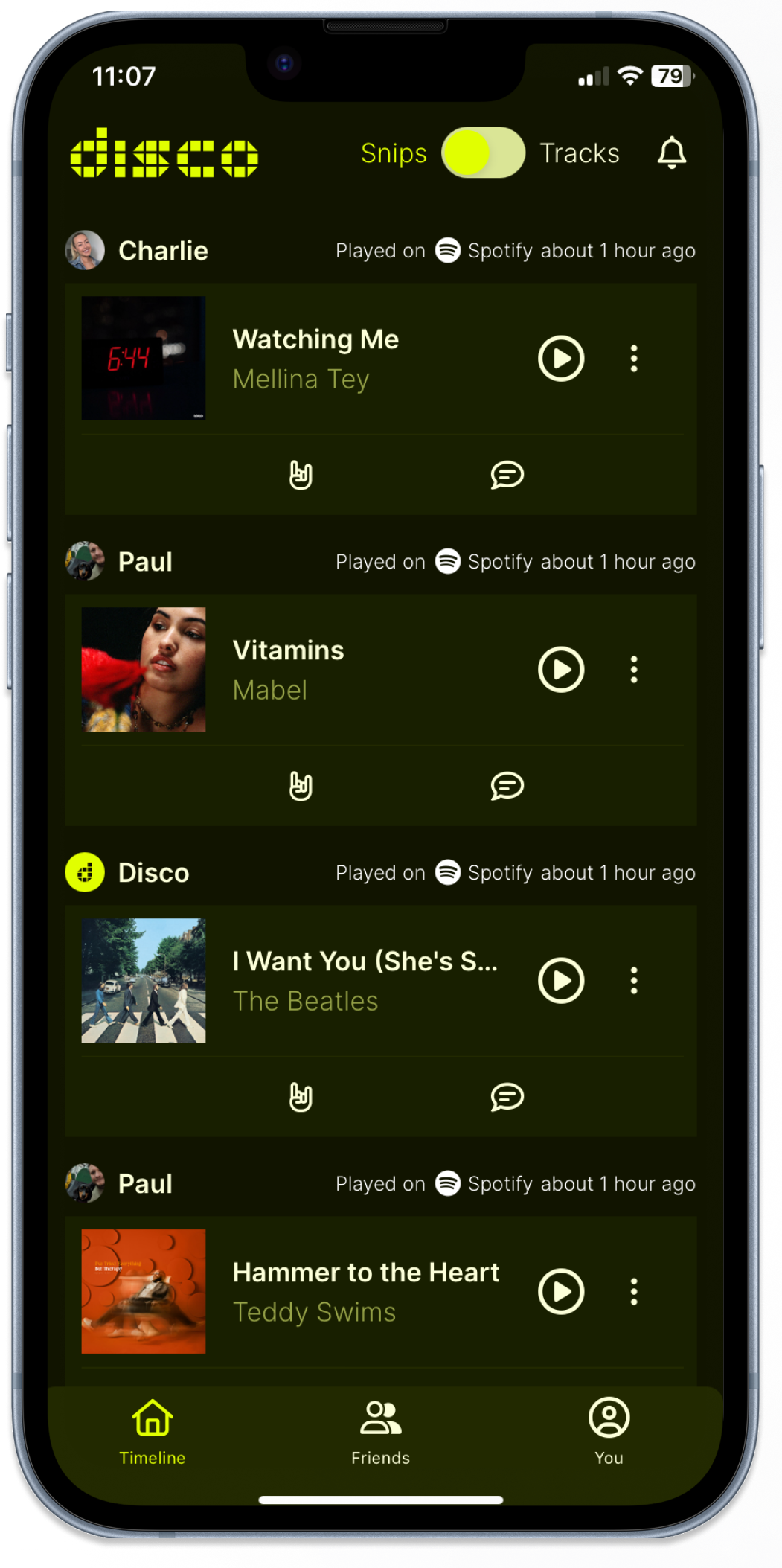 Image of Disco app running on a mobile